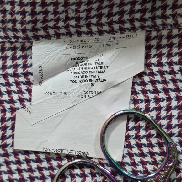 Etro Shirt Men 38 Multicolor Slim Fit LS Collar Cotton Italy Preppy Office Party - Picture 12 of 16